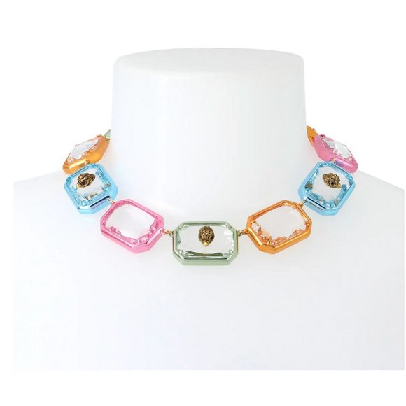 Kurt Geiger Eagle's Head Crystal Collar Necklace - Picture 1 of 3
